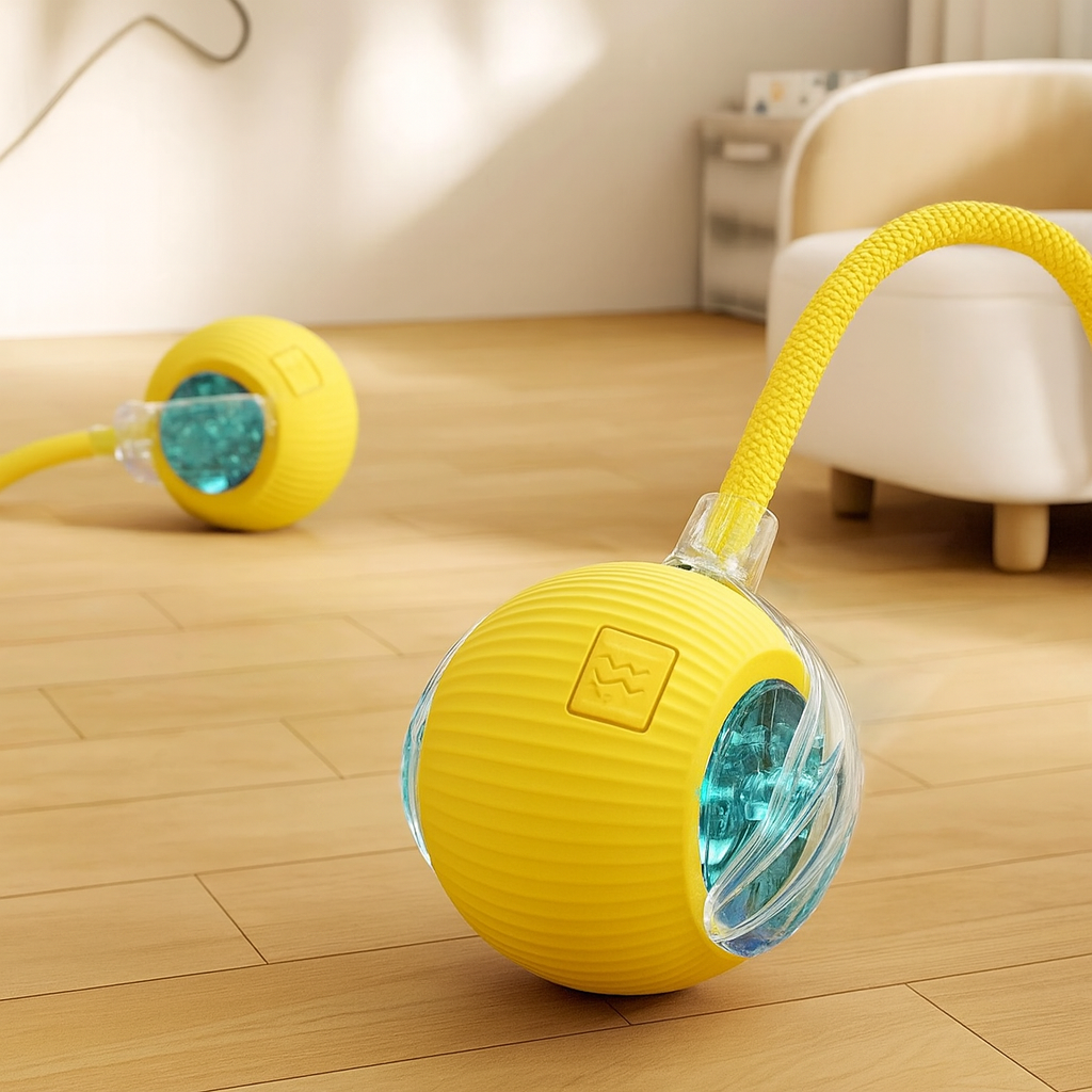 Pelota Interactiva Eléctrica para Gatos - Diversión Sin Fin ColorSense